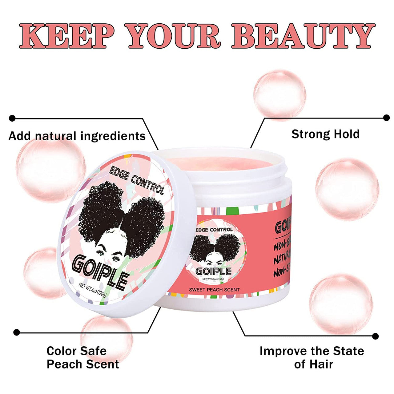 Goiple Edge Control Wax [Sweet Peach]