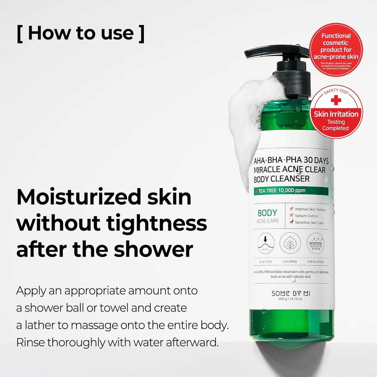 SOME BY MI AHA BHA PHA 30 Days Miracle Acne Clear Body Cleanser (13.5oz)