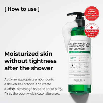 SOME BY MI AHA BHA PHA 30 Days Miracle Acne Clear Body Cleanser (13.5oz)