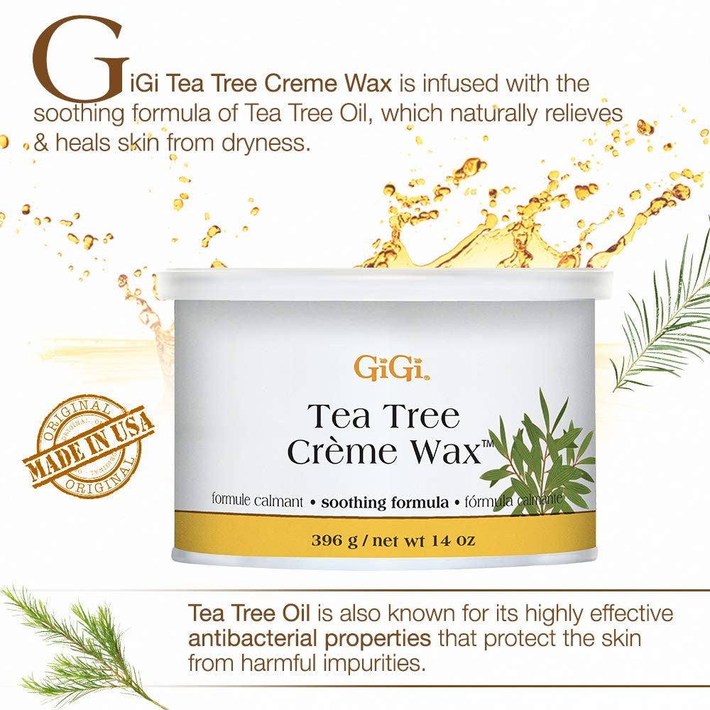 GiGi Tea Tree Creme Hair Removal Soft Wax