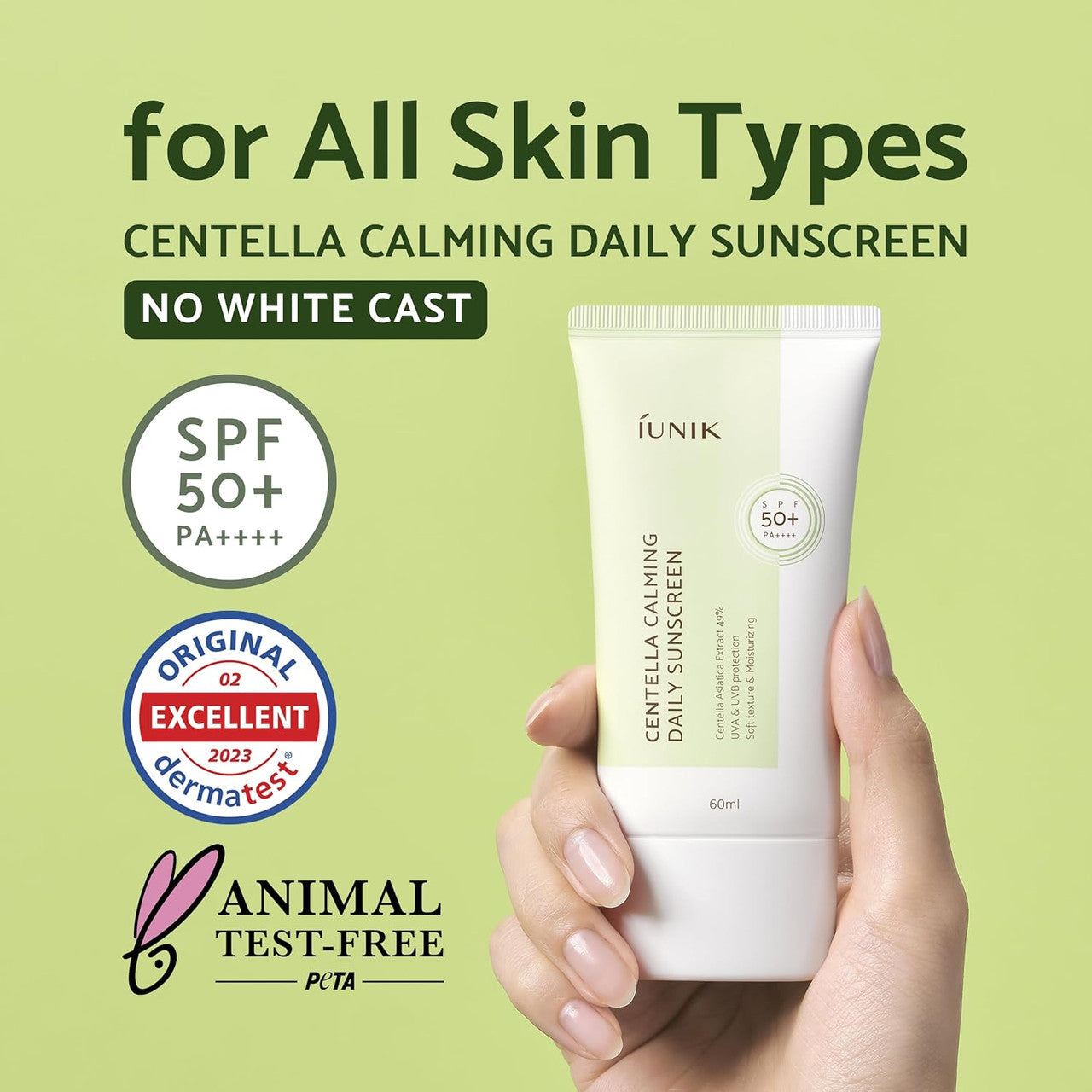 IUNIK Centella Calming Daily Sunscreen (2.02 oz)