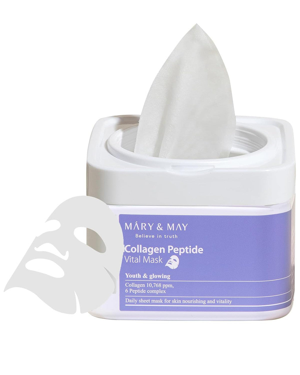 MARY & MAY Collagen Peptide Vital Mask (30Sheets)