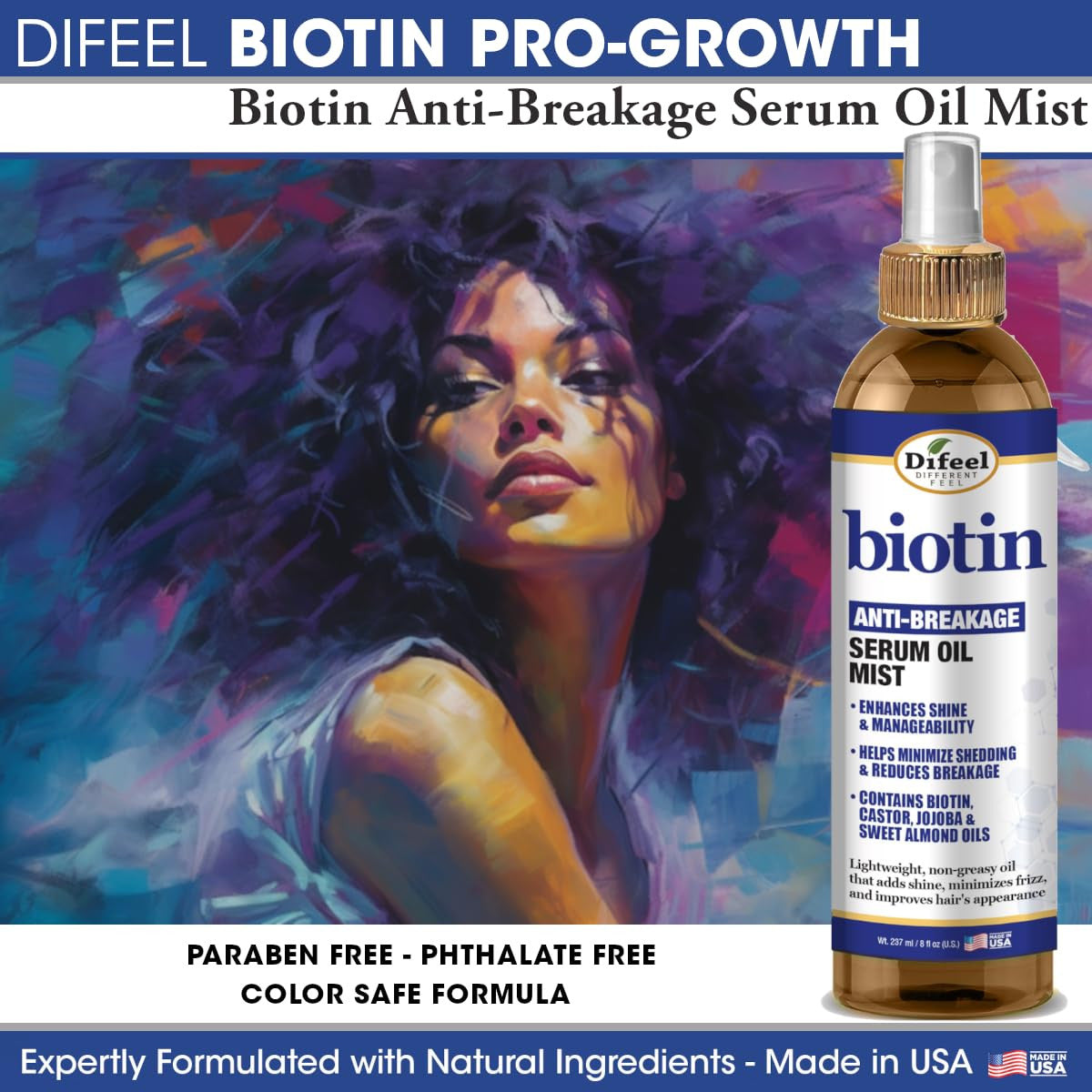 Difeel Biotin Anti-Breakage Serum Oil Mist (8oz)