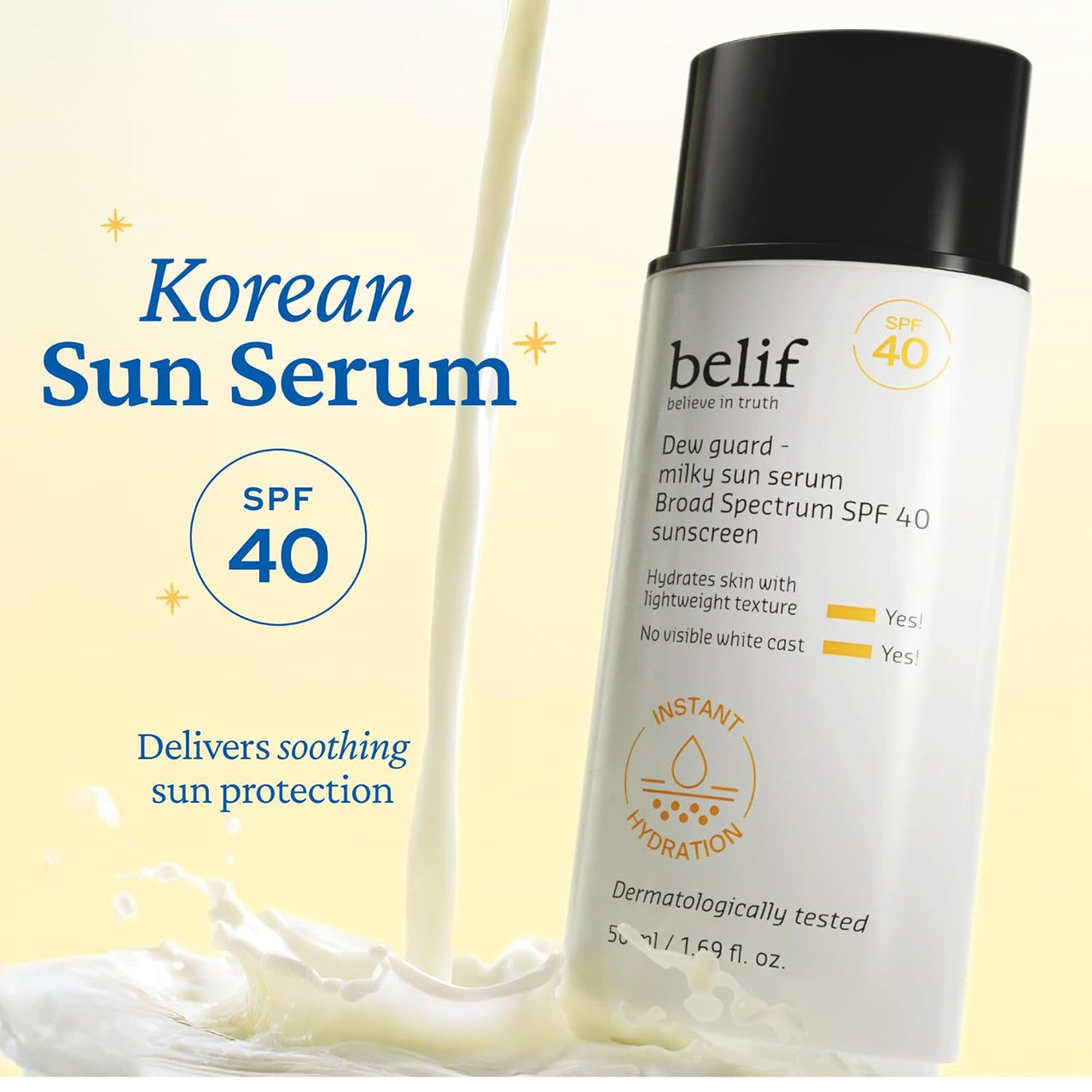 BELIF Milky Niacinamide Sunscreen SPF 40 (1.69oz)