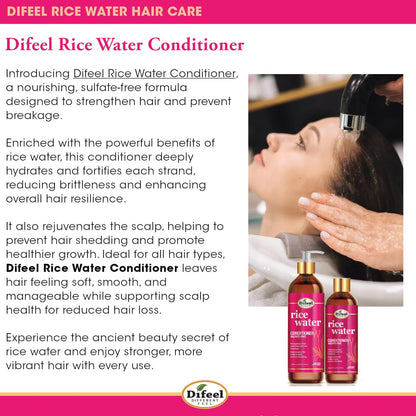 Difeel Rice Water Strengthening  Conditioner (12 oz)