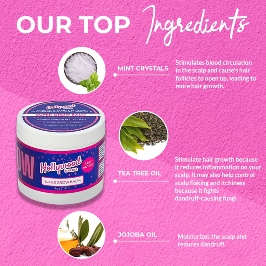 Hollywood Hair Bar Super Grow Scalp Balm (4oz)