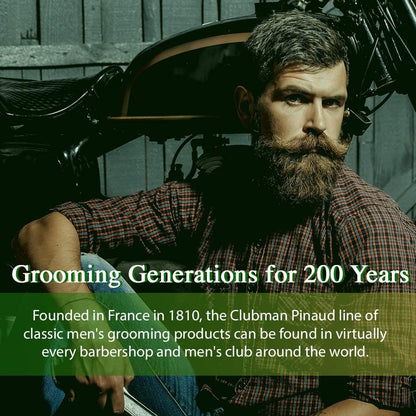 CLUBMAN Moustache Wax with Brush Comb