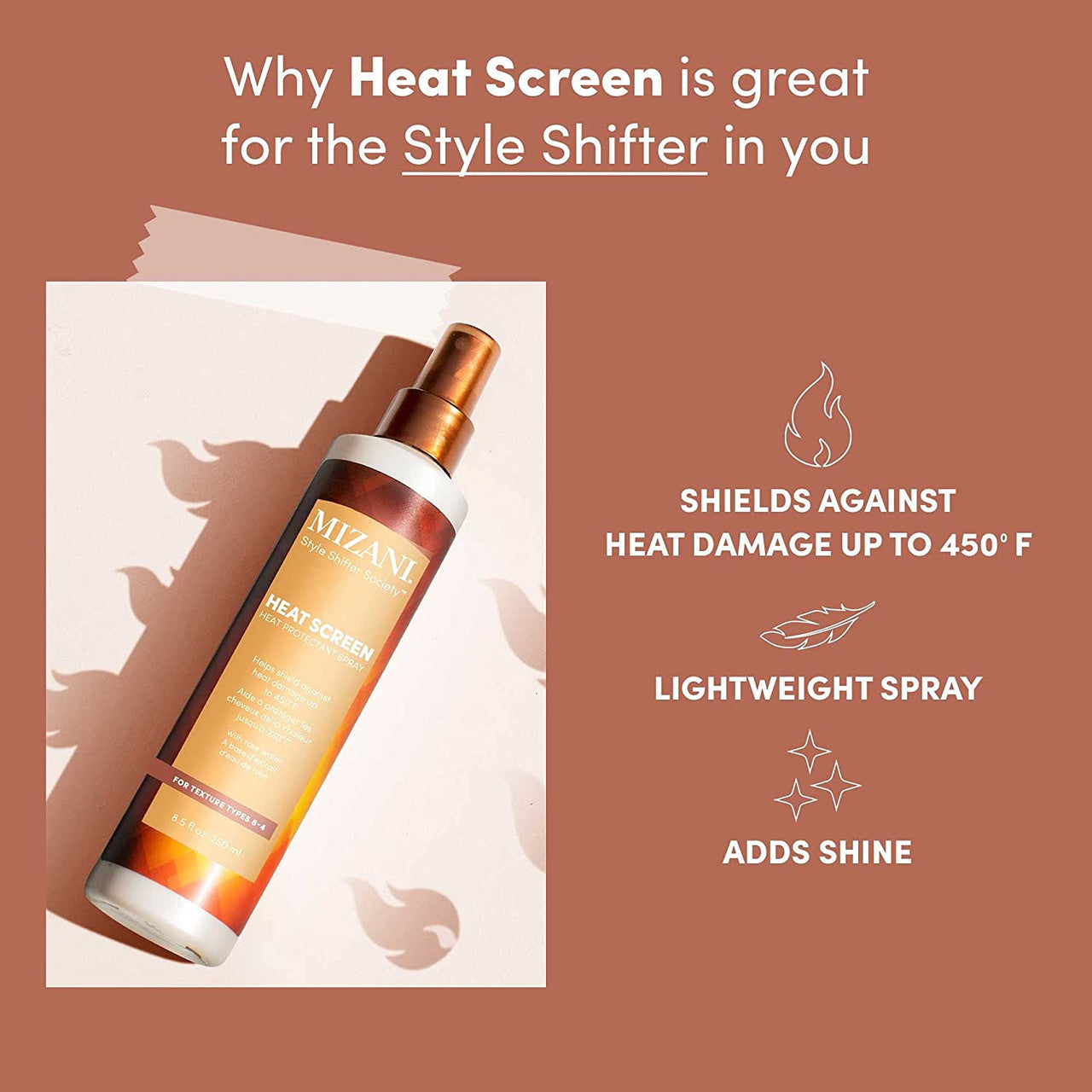 MIZANI Style Shifter Society Heat Screen Heat Protectant Spray