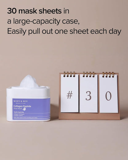 MARY & MAY Collagen Peptide Vital Mask (30Sheets)