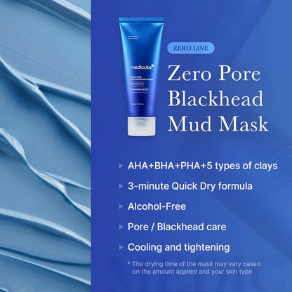 MEDICUBE Zero Pore Blackhead Mud Facial Mask (3.52oz)