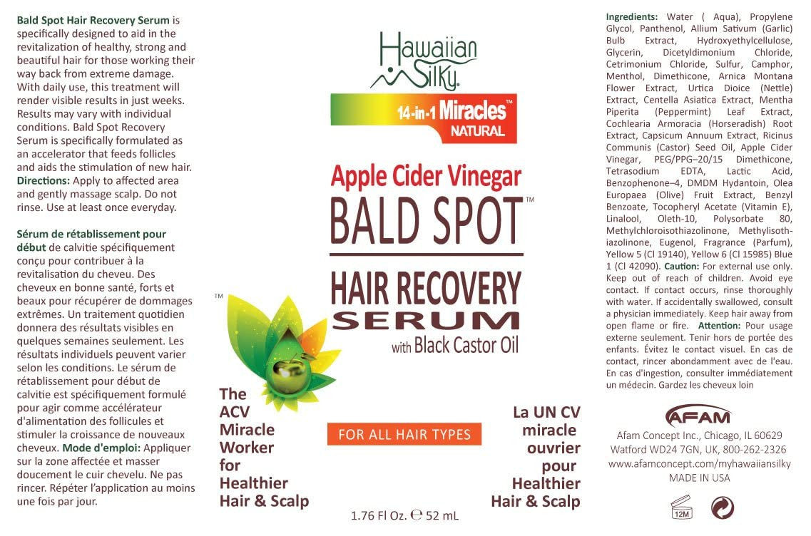 Hawaiian Silky 14 In 1 Miracles Apple Cider Vinegar  Bald Spot Hair Recovery Serum (1.76 oz)