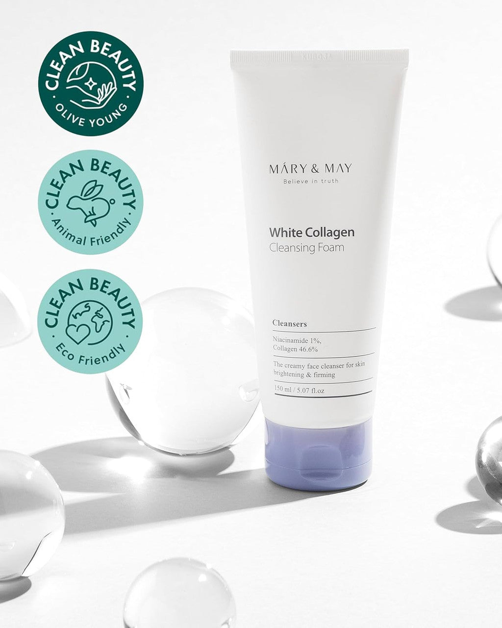 MARY & MAY White Collagen Cleansing Foam (5.07oz)