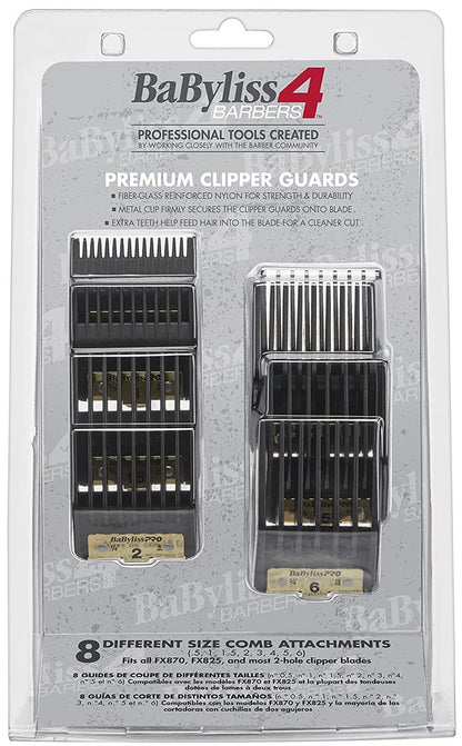 BaBylissPRO 8pc Premium Clipper Guard Set (FXCPCG)