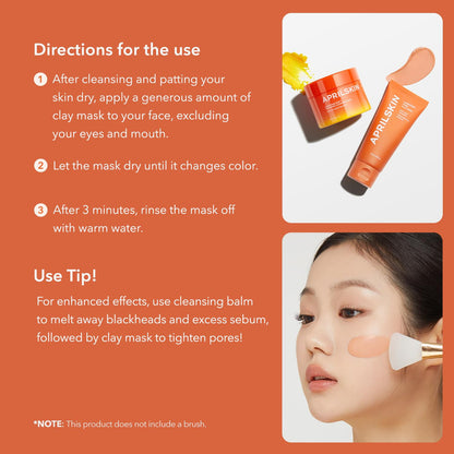 APRILSKIN Carrotene IPMP™ Quick Dry Pore Tightening Clay Mask (3.52oz)