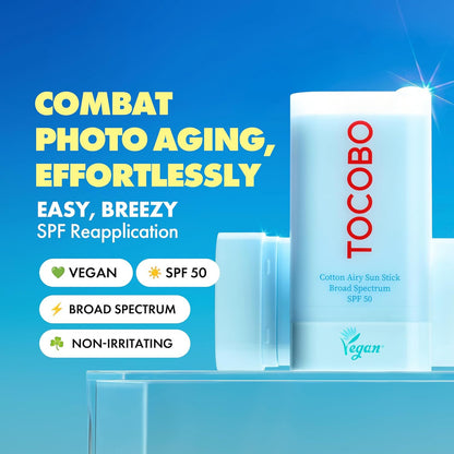 TOCOBO Cotton Airy Sun Stick SPF50+ (0.67oz)