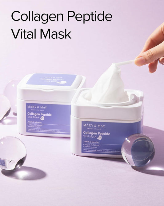 MARY & MAY Collagen Peptide Vital Mask (30Sheets)