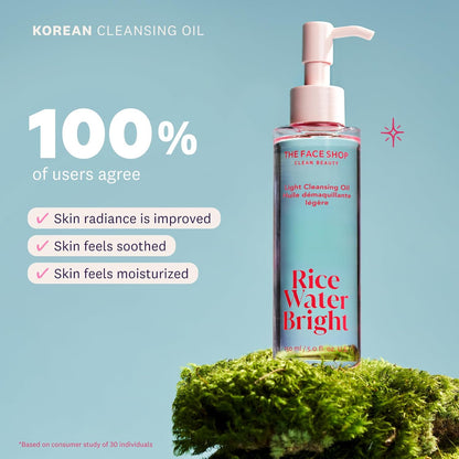 THE FACE SHOP Rice Water Bright Light Cleansing Oil, Vegan (5oz)