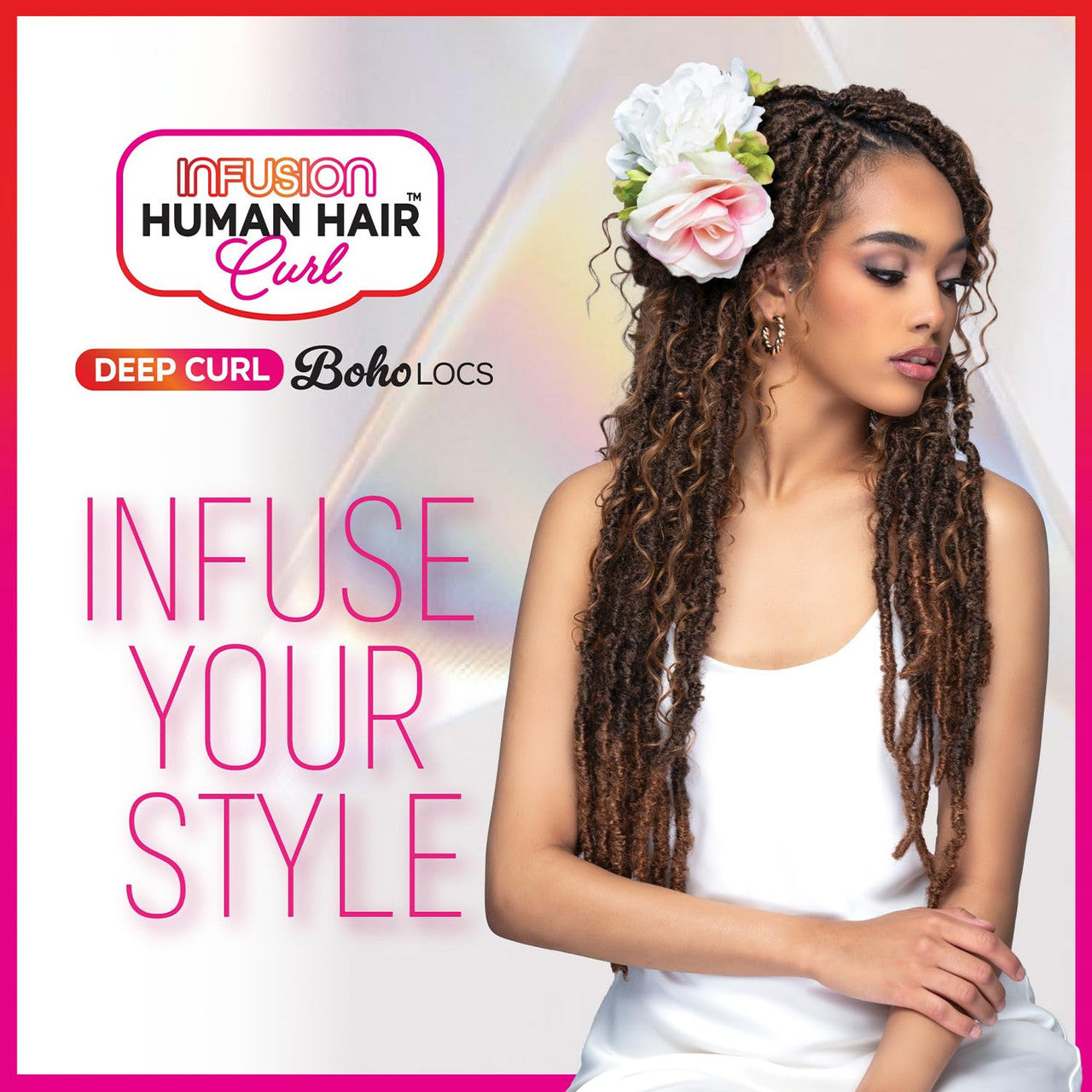Bobbi Boss Human Hair Blend Crochet Braids - Deep Curl Boho Locs 26"