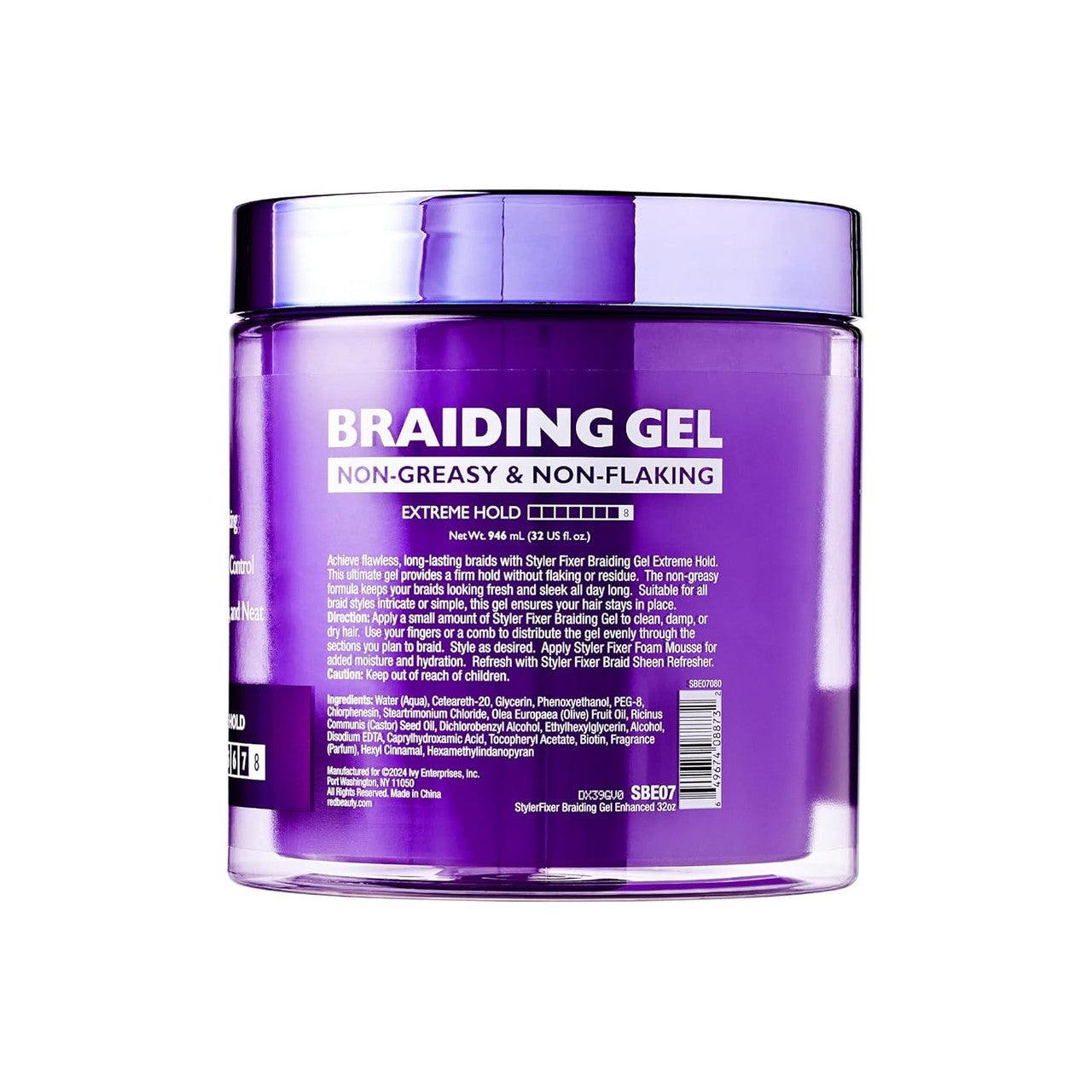 RED Styler Fixer Braiding Gel Enhanced – Strawberry Acai Scent