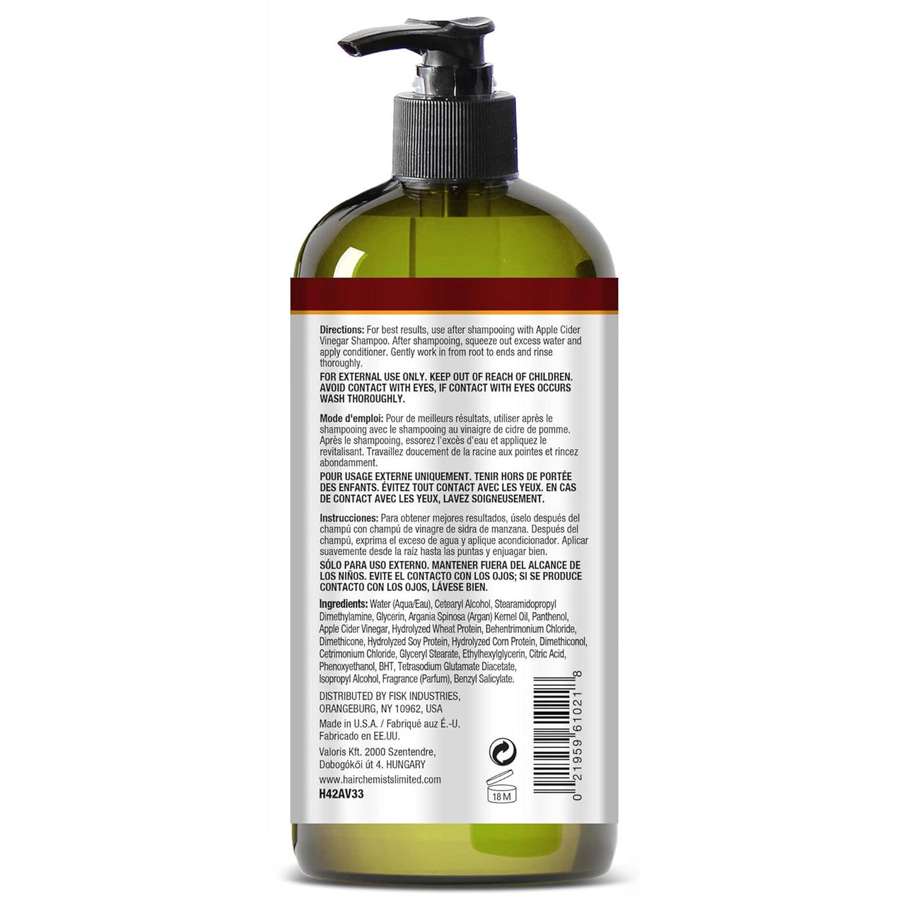 HAIR CHEMIST Apple Cider Vinegar Revitalizing Conditioner (33oz)