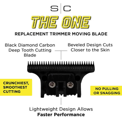 StyleCraft One Moving Black Diamond Carbon DLC Deep Tooth Trimmer Blade