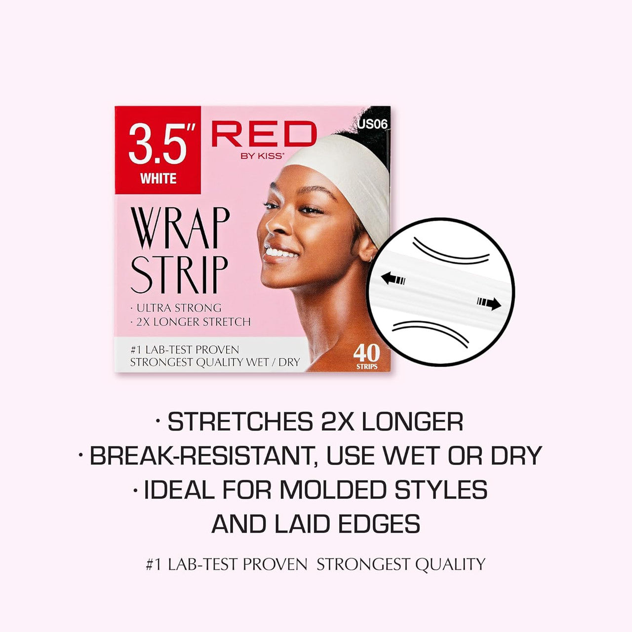 RED Hair Wrapping Strip(40 Strips)