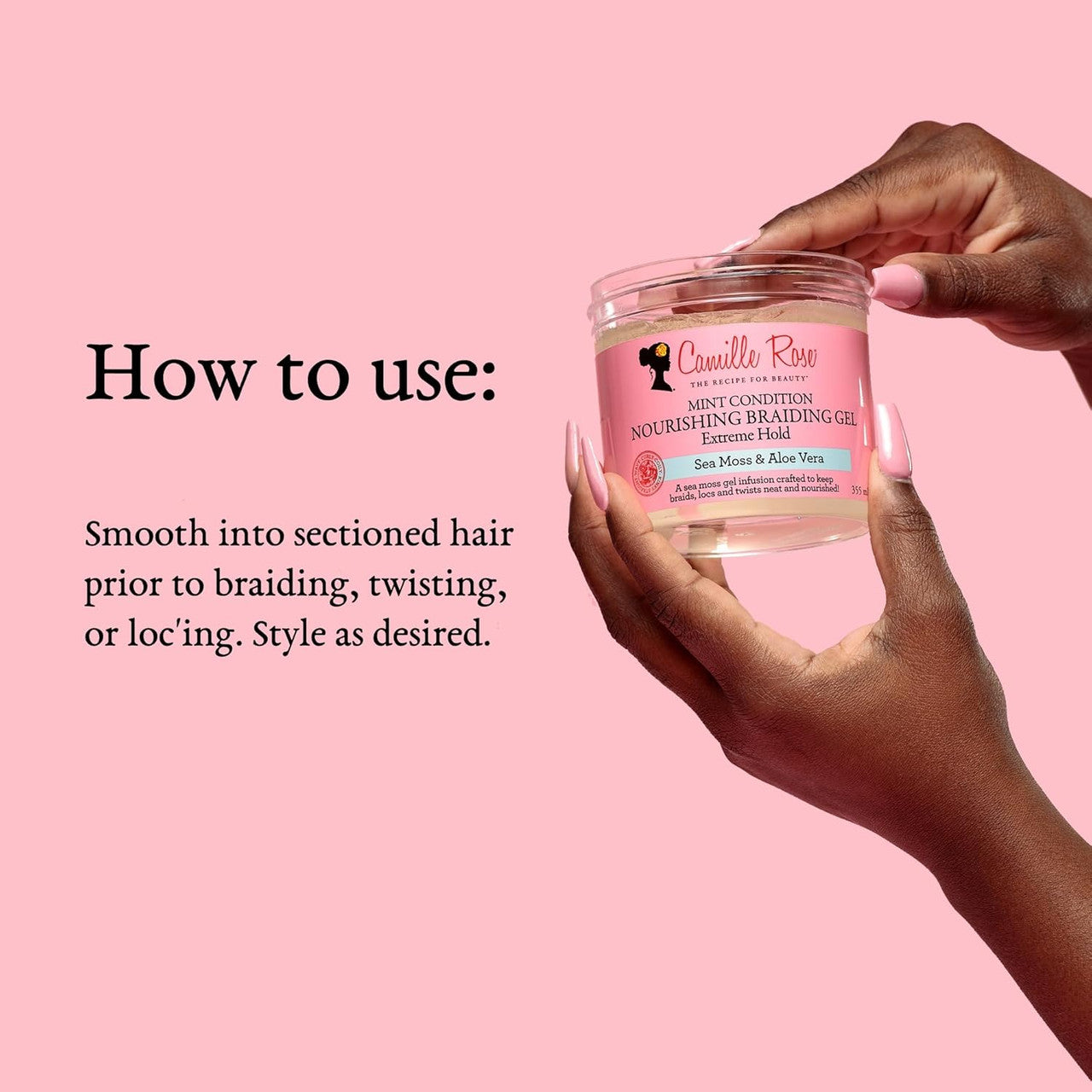 Camille Rose Mint Condition Nourishing Braiding Gel (12 oz)
