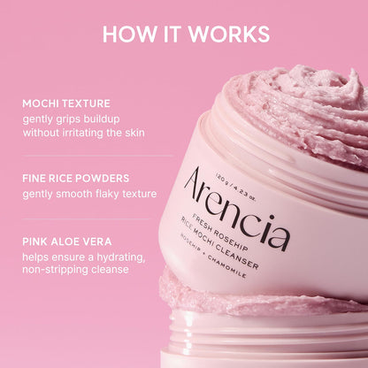 ARENCIA Rosehip Rice Mochi Cleanser (1.76oz)