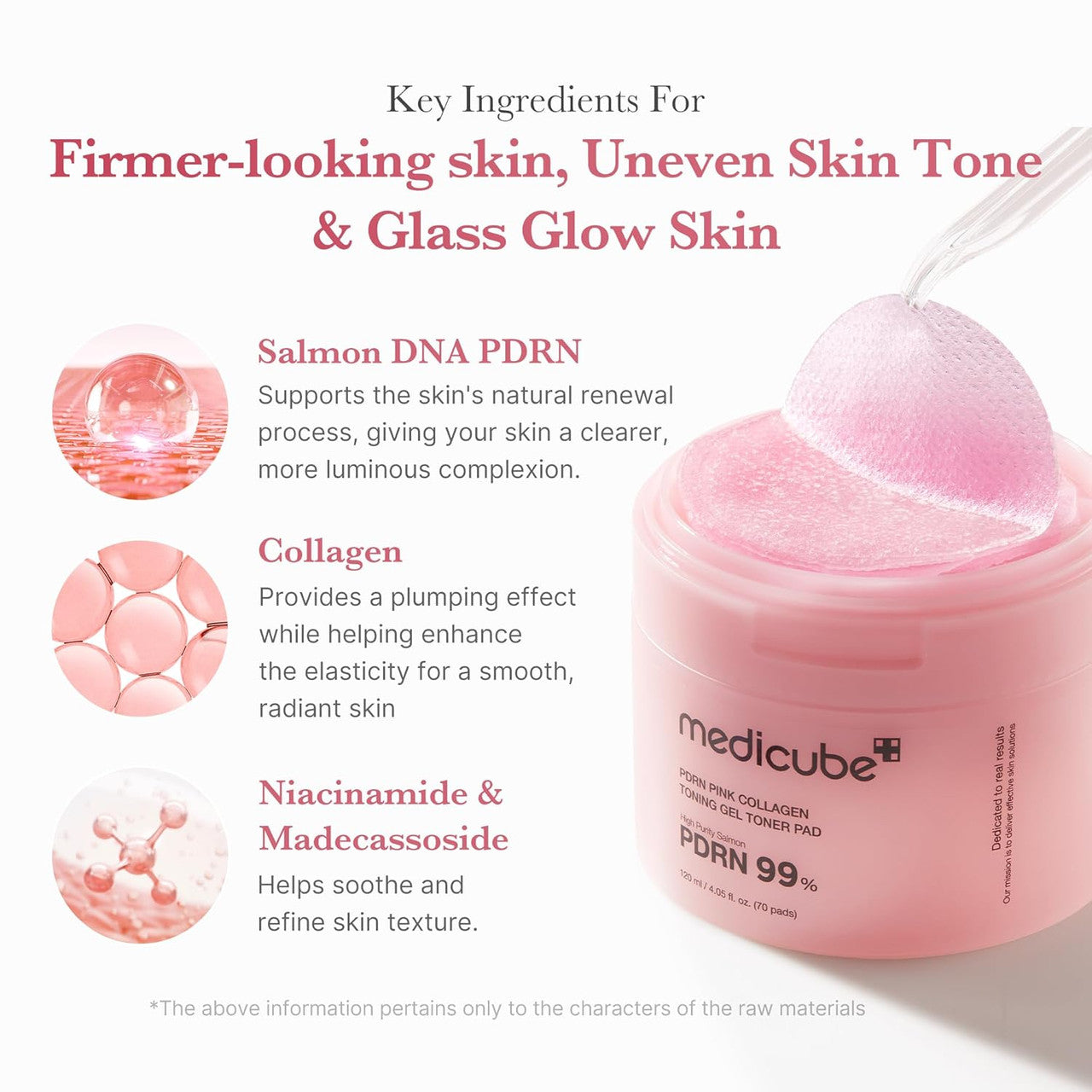 MEDICUBE PDRN Pink Collagen Toning Gel Toner Pad (70Pads)