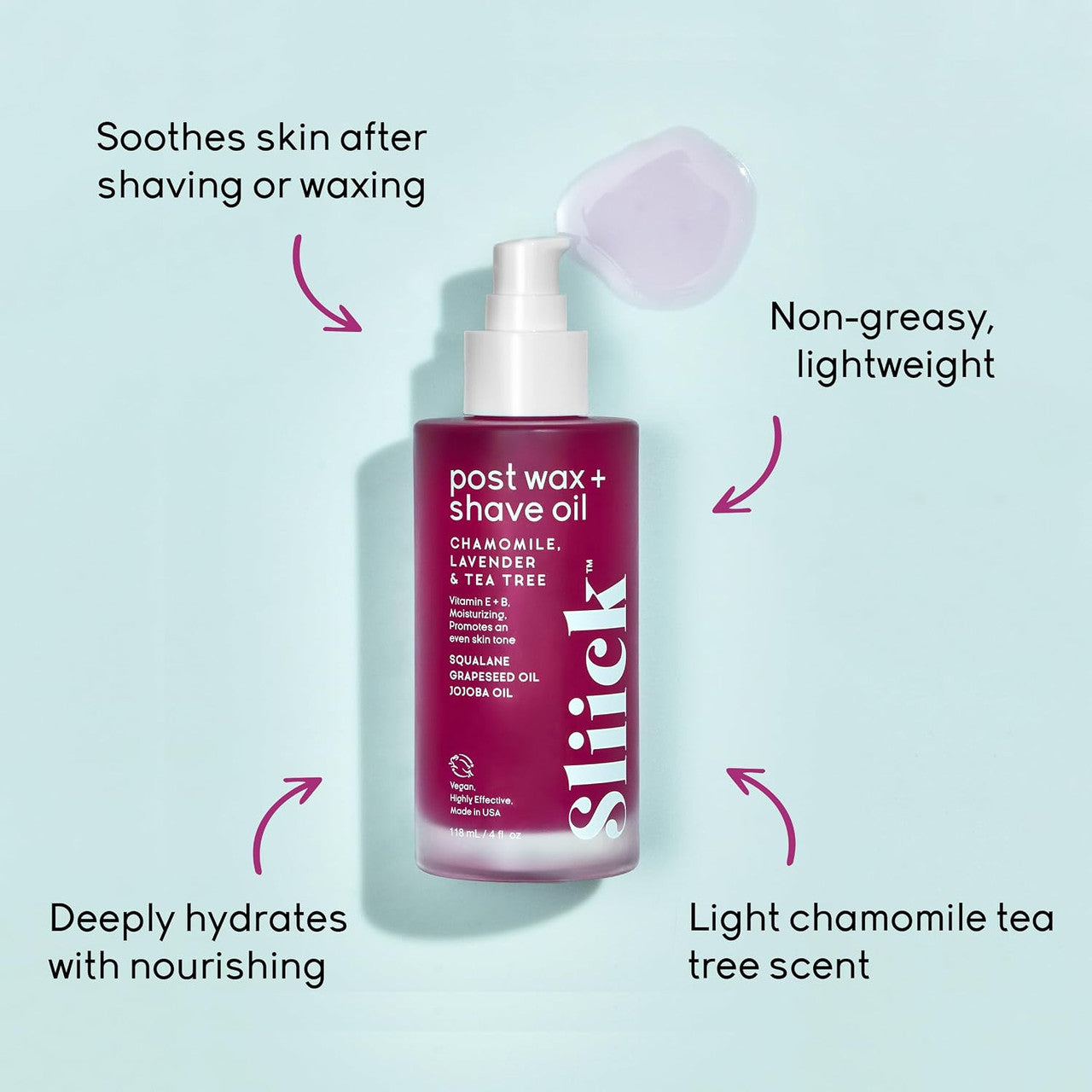 SLIICK Post Wax + Shave Oil (4oz) - product image 4