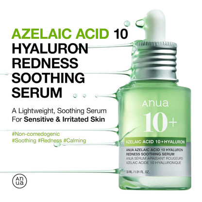 Anua Azelaic Acid 10 Hyaluron Redness Soothing Serum (1.01oz)
