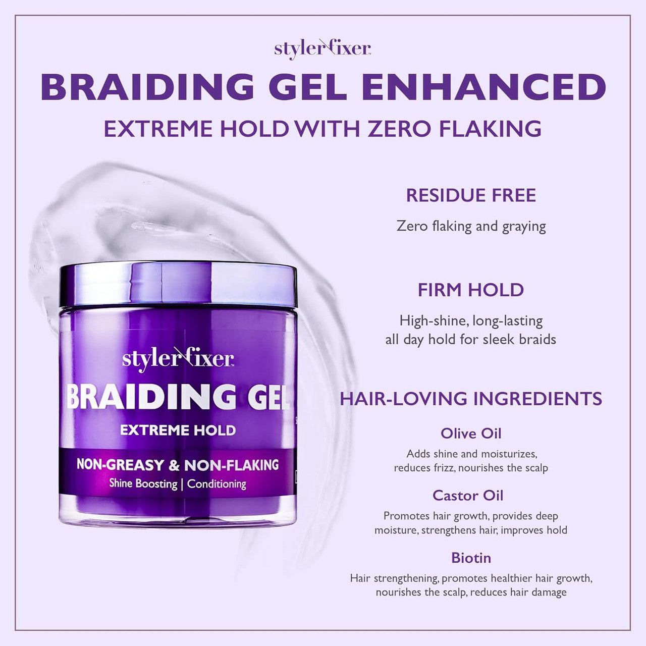 RED Styler Fixer Braiding Gel Enhanced – Strawberry Acai Scent