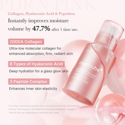 MEDICUBE  PDRN Pink Collagen Exosome Shot Serum 7,500 PPM (1.01oz)