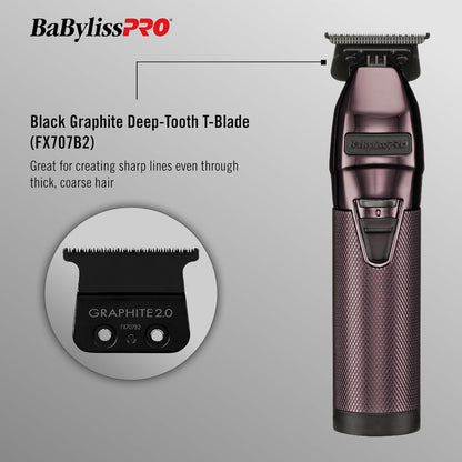 BaBylissPRO LimitedFX Purple All-Metal Lithium Hair Trimmer FX787NP