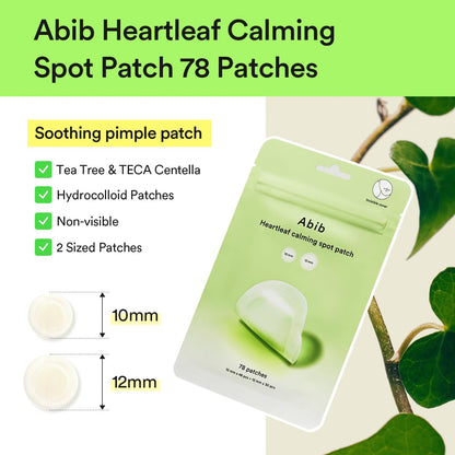 [Abib] Heartleaf calming spot patch 2 Sizes 78 Patches