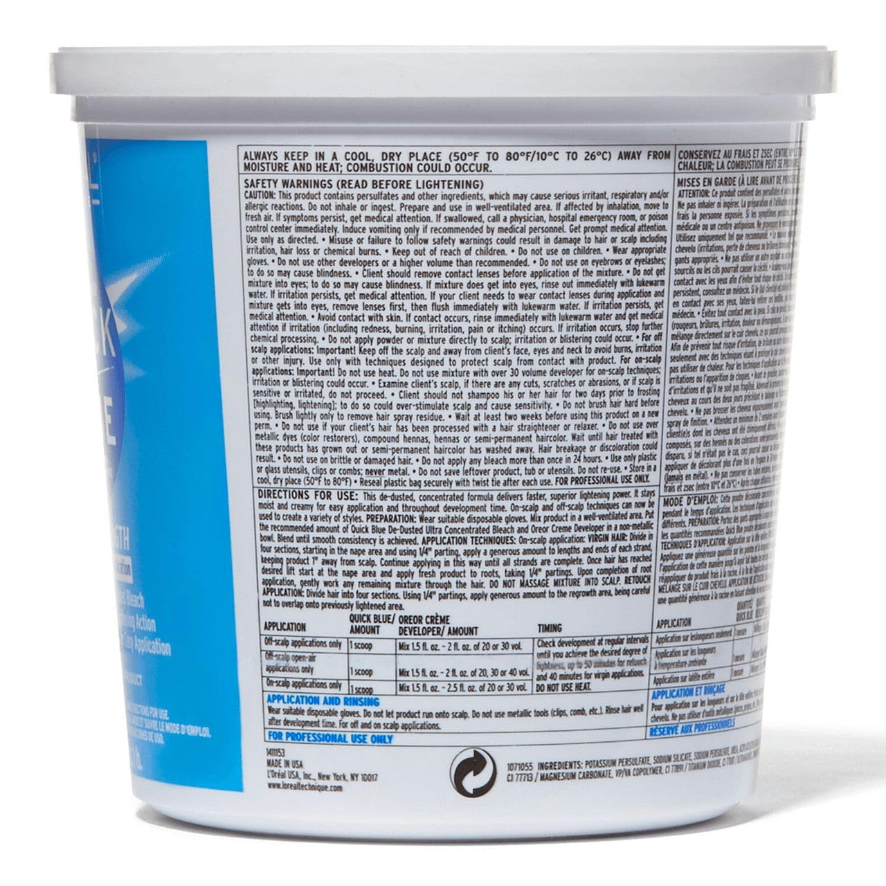 Loreal Quick Blue Powder Bleach Extra Strength