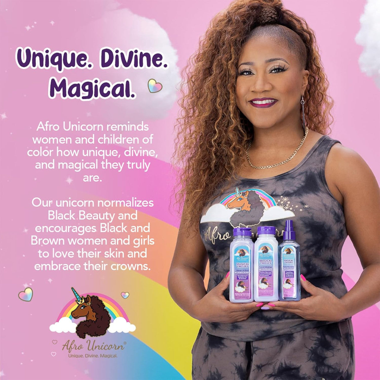 AFRO UNICORN Never A Knot Detangling Shampoo (12 oz)