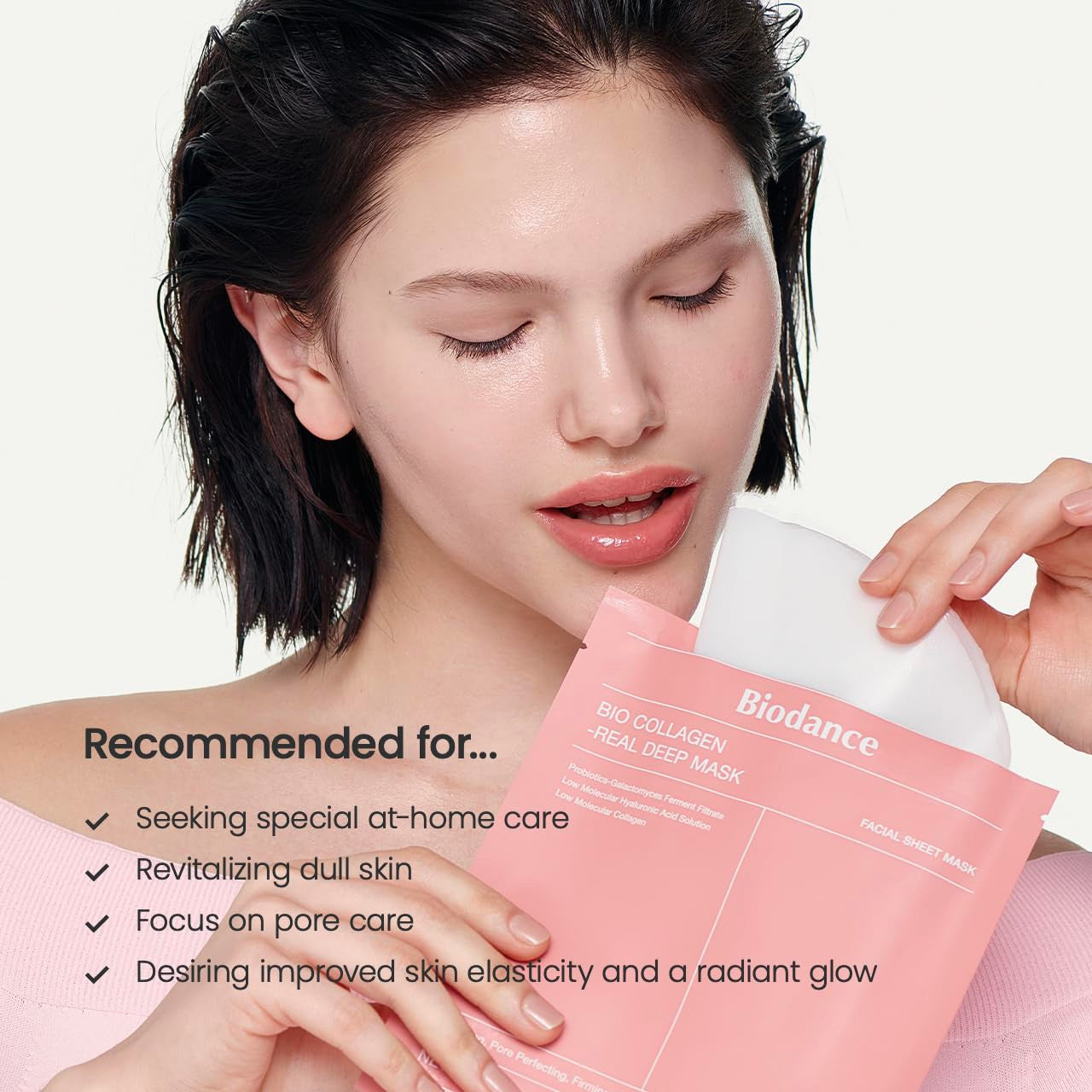 BIODANCE  Collagen Real Deep Hydrating Overnight Hydrogel Mask (1 Sheet)