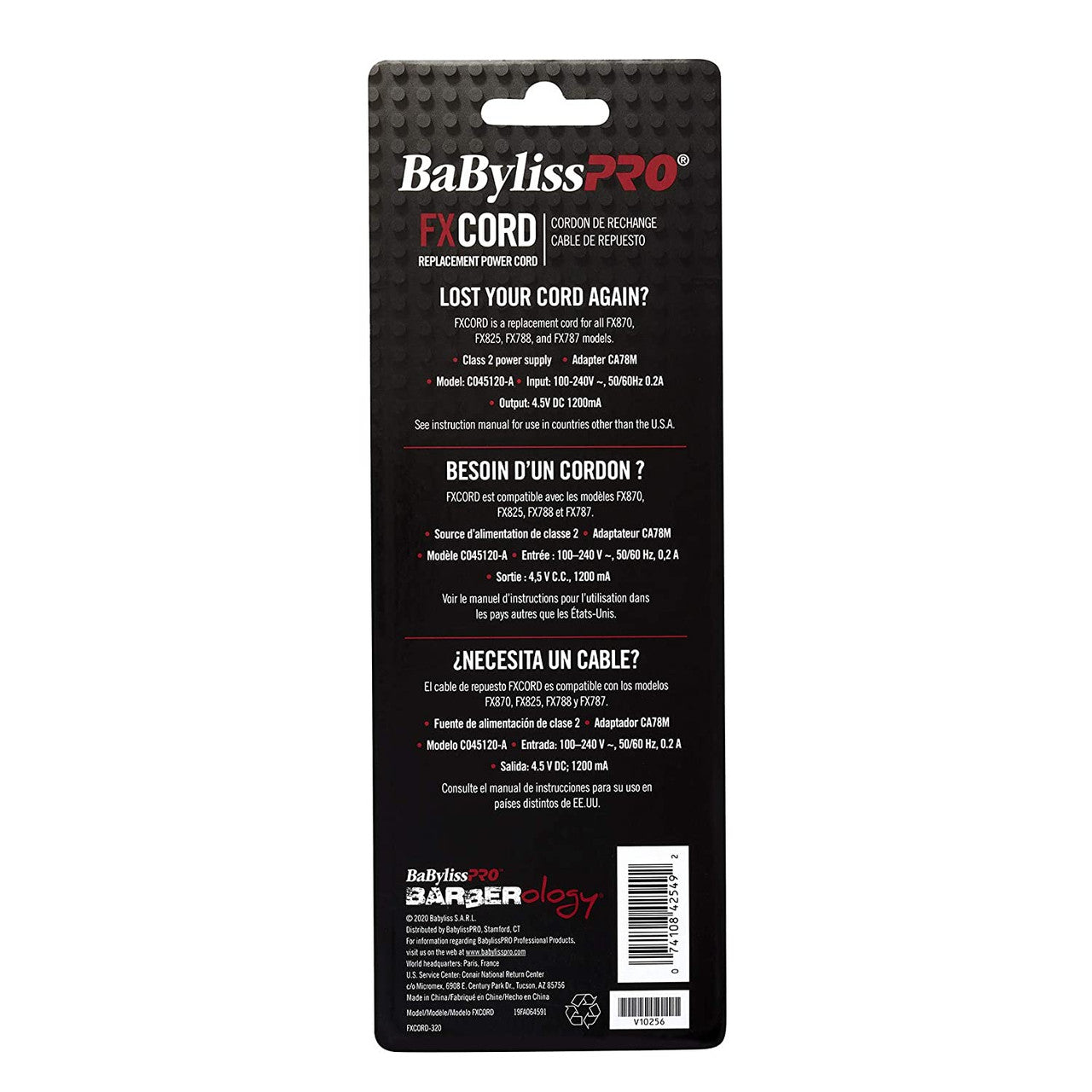 BaBylissPRO Replacement Foil Shaver Power Cords