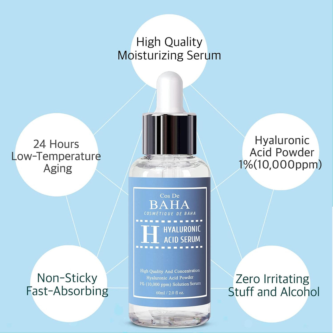 Cos De BAHA Hyaluronic Acid Serum (2oz)