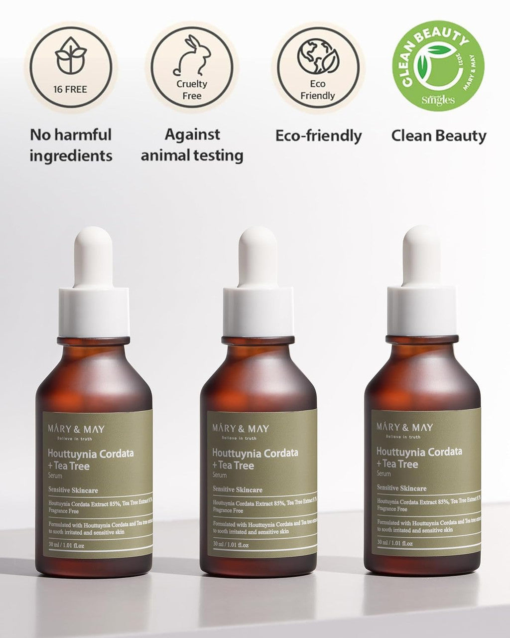 MARY & MAY Houttuynia Cordata Tea Tree Serum (1.01oz)