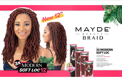 Mayde Beauty Synthetic Crochet Braids - Modern Soft Loc 12"