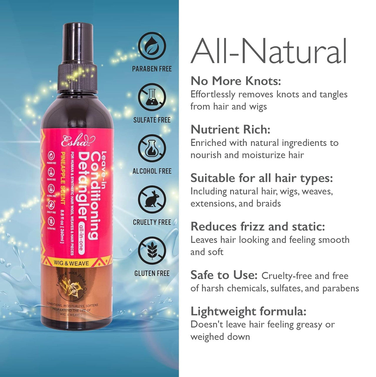 ESHA Wig & Weave Leave-In Conditioner & Detangler