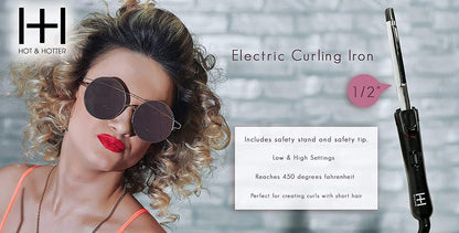 Annie Hot & Hotter Electrical Silver Curling Iron 1 1/2"