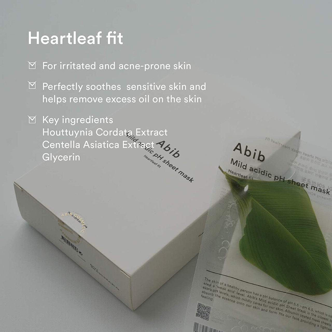 [Abib] Mild acidic pH sheet mask Heartleaf fit