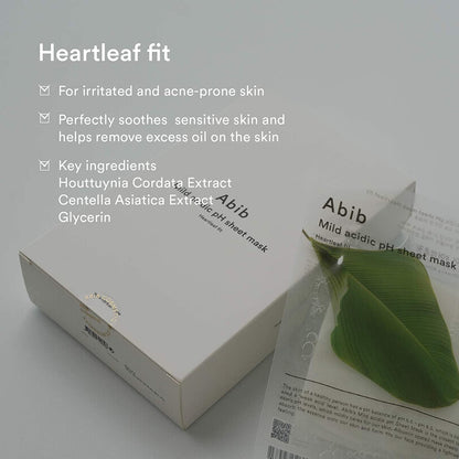 [Abib] Mild acidic pH sheet mask Heartleaf fit