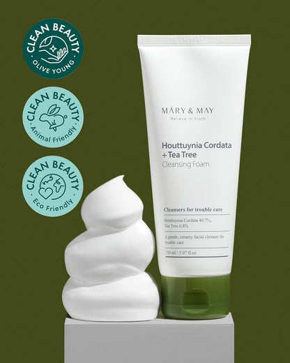 MARY & MAY Houttuynia Cordata Tea Tree Deep Clean Foam (5.07oz)
