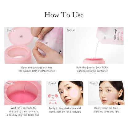 MEDICUBE PDRN Pink Collagen Toning Gel Toner Pad (70Pads)