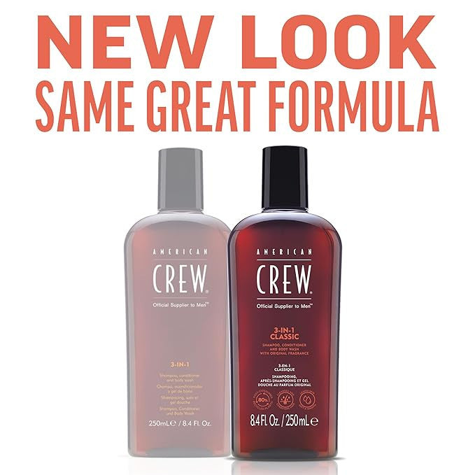 American Crew 3-IN-1 CLASSIC Shampoo, Conditioner and Body Wash (8.4 oz)