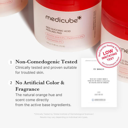 MEDICUBE Red Succinic Acid Panthenol Pads (70 pads)